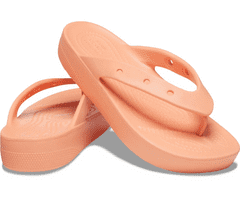 Crocs Classic Platform Flip-Flops pro ženy, 37-38 EU, W7, Žabky, Pantofle, Sandály, Papaya, Oranžová, 207714-83E