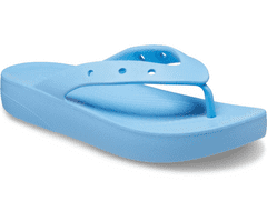 Crocs Classic Platform Flip-Flops pro ženy, 41-42 EU, W10, Žabky, Pantofle, Sandály, Oxygen, Modrá, 207714-4TB
