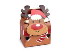 Kraftika 1ks hnědá přírodní sob vánoční dárková krabička sob