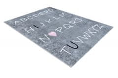 Dywany Łuszczów Dětský kusový koberec Junior 52106.801 Alphabet grey 80x150