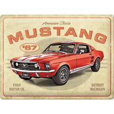 NOSTALGIC-ART Retro cedule plech 30 x 40 cm Ford Mustang GT 1967 Red