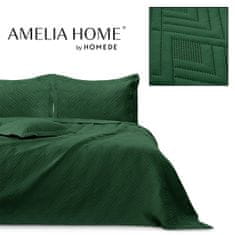 AmeliaHome Přehoz na postel Ophelia lahvově zelený, velikost 170x210