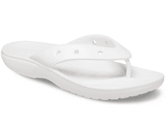Crocs Classic Flip-Flops Unisex, 38-39 EU, M6W8, Žabky, Pantofle, Sandály, White, Bílá, 207713-100