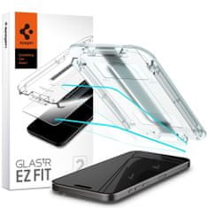 Spigen Ochranné Tvrzené Sklo Glas.Tr ”Ez Fit” 2-Pack iPhone 15 Pro Max Clear