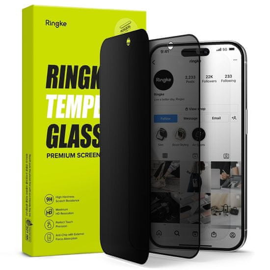 RINGKE Ochranné Tvrzené Sklo Tg iPhone 15 Pro Max Privacy