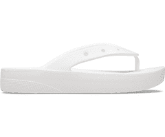 Crocs Classic Platform Flip-Flops pro ženy, 36-37 EU, W6, Žabky, Pantofle, Sandály, White, Bílá, 207714-100