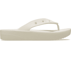Crocs Classic Platform Flip-Flops pro ženy, 41-42 EU, W10, Žabky, Pantofle, Sandály, Bone, Béžová, 207714-2Y2
