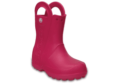 Crocs Handle It Rain Boots pro děti, 29-30 EU, C12, Holínky, Kozačky, Candy Pink, Růžová, 12803-6X0