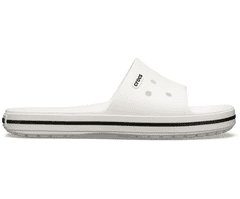 Crocs Crocband III Slides pro muže, 45-46 EU, M11, Pantofle, Sandály, White/Black, Bílá, 205733-103