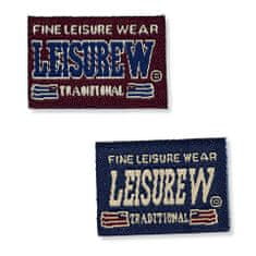 PRYM Nášivka džínový štítek Leisure Wear, nažehlovací, modrá/červená