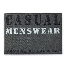 PRYM Nášivka džínový štítek Casual Menswear, obdélník, nažehlovací, černá
