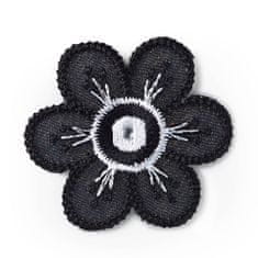PRYM Nášivka květina, nažehlovací, černá/bílá