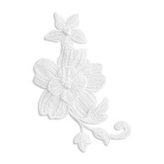 PRYM Nášivka květní úponek, slavnostní, nažehlovací, bílá