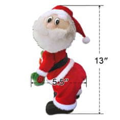 HOME & MARKER® Vánoční dekorace Tančící Santa, Santa Claus vánoční ozdoba 37 x 22cm | DANCECLAUS