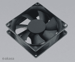 Akasa ventilátor - 8 cm - Paxfan - černý
