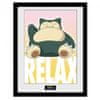 GB eye Pokémon Zarámovaný plakát - Snorlax