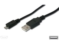 Manhattan Kabel USBA(M)-microUSB B(M), 5pinů Nokia CA-101, Kodak #8913907 3m, černý