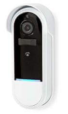 Nedis Wi-Fi chytrý dveřní videotelefon/ 1920x1080/ 2Mpix/ IP54/ transformátor/ snímač pohybu/ noční vidění/ bílý