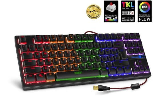 Connect IT NEO+ Compact mechanická herní klávesnice, RGB podsvícení, USB, (CZ+SK verze)