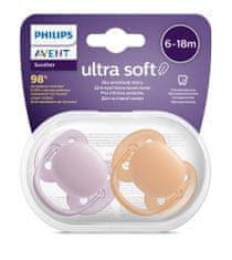 Philips Avent Šidítko Ultrasoft Premium neutral 6-18m dívka, 2 ks