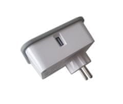 iGET HOME Power 2 USB - WiFi chytrá zásuvka 230V + 2x USB, samostatná, měření spotřeby, 3680W