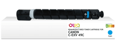 Armor OWA toner kompatibilní s Canon C-EXV49C, 19000st, modrá/cyan