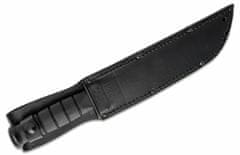 KA-BAR® KB-2211 Big Brother bojový nadrozměrný nůž 23,8 cm, celočerný, Kraton G, kožené pouzdro