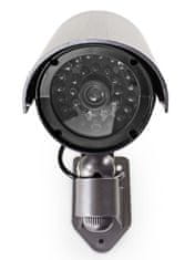 Nedis atrapa bezpečnostní kamery s infračervenou LED/ bullet/ IP44/ venkovní/ šedá