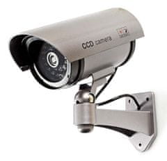 Nedis atrapa bezpečnostní kamery s infračervenou LED/ bullet/ IP44/ venkovní/ šedá