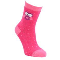 VIO  dětské barevné teplé froté vzorované ponožky 8500823 3-pack, růžová, 35-38