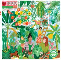 eeBoo Čtvercové puzzle Dámy mezi květinami 1000 dílků