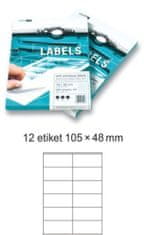 Smart LINE Samolepicí etikety 100 listů ( 12 etiket 105 x 48 mm)