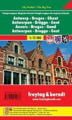 Freytag & Berndt PL 151 CP Antverpy – Bruggy – Gent, Magický trojúhelník 1:12 500 / kapesní plán města