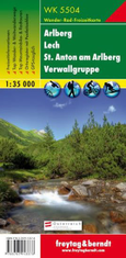 Freytag & Berndt WK 5504 Arlberg, Lech, St. Anton am Arlberg, skupina Verwall 1:35 000 / turistická mapa