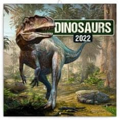 Kalendář 2022 poznámkový: Dinosauři, 30 × 30 cm
