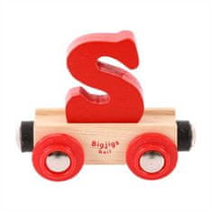 Bigjigs Toys Bigjigs Rail Vagónek dřevěné vláčkodráhy - Písmeno S