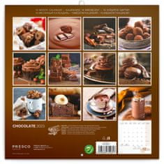 Kalendář 2023 poznámkový: Čokoláda, voňavý, 30 × 30 cm