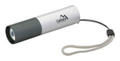 Cattara Svítilna kapesní LED 120lm ZOOM nabíjecí, stříbrná