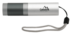 Cattara Svítilna kapesní LED 120lm ZOOM nabíjecí, stříbrná