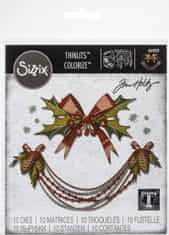 Sizzix Thinlits vyřezávací kovové šablony - vánoční girlanda 10 ks