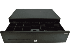 Virtuos Pokladní zásuvka SK-500C - s kabelem, pořadač 6/8, 9-24V, černá