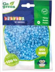 PLAYBOX Zažehlovací korálky Go Green - světle modré 1000ks