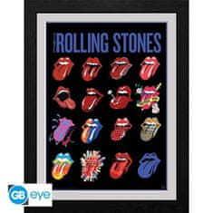 GB eye Rolling Stones Zarámovaný plakát -Jazyky