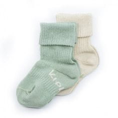 KipKep Dětské ponožky Stay-on-Socks 6-12m 2páry Calming Green
