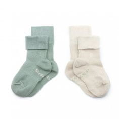 KipKep Dětské ponožky Stay-on-Socks 12-18m 2páry Calming Green