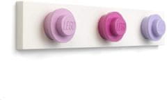 LEGO Věšák na zeď - světle růžový, tmavě růžový, fialový