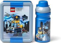 LEGO Svačinový set City (láhev a box) - modrá