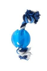 Buster Hračka pes Strong Ball s provazem sv. modrá, M