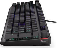 4DAVE Endorfy herní klávesnice Thock Red / red sw. / drátová / mechanická / CZ / SK layout / černá RGB