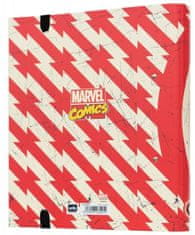 CurePink Kroužkový pořadač Marvel|Captain America: štít (28 x 32 x 4 cm)